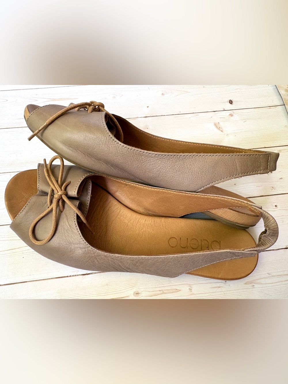Bueno leather slingback sandals